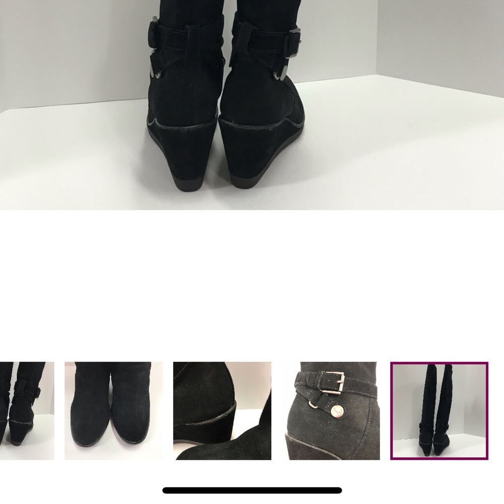 Coach leatherware boots women size 8.5 black suede